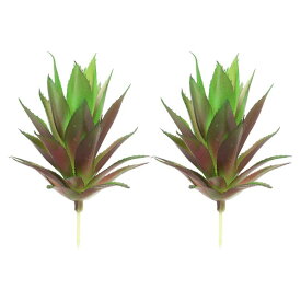 PATIKIL 小型人工多肉植物 2個入り 鉢植えでない人工多肉植物ピック フェイク多肉植物 家の風景の装飾用 緑 レッド