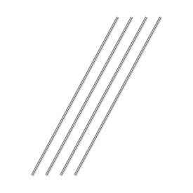 DIYクラフト用 1.5mm x 400mm 304ステンレススチール 丸棒 - 4個