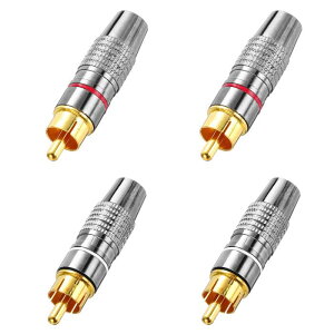 4�� RCA����X�s�[�J�[���C���[�R�l�N�^�[ RCA�n�ڃt���[���X�V���o�[�v���[�g�X�e���I�I�[�f�B�I�R�l�N�^�[�A�_�v�^�[8MM�W���b�N�v���O
