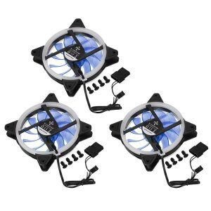 3Zbg RGB Rs[^[P[Xt@ 600-1200RPM 120mm 3-4s u[LED TCgp 15LED 12V fXNgbvRs[^[WG[^[p Spbh 12{̃lWt