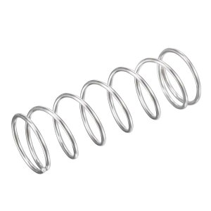 圧縮ばね 外径16mm 線径1.2mm 押しバネ 圧縮スプリング 304ステンレス バネ コイルばね 圧縮バネ 長さ45mm 圧縮長さ29.25mm 耐荷重15.7N シルバー 10個入り