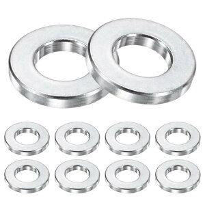 M METERXITY 10個入りM10アルミスペーサー10.5mm ID x 20mm OD x 3 mm Lメタルスクリュースタンドオフブッシングプレー ン仕上げラウンドスペーサーアルミニウムボルト用