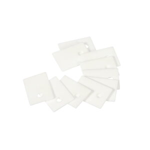 PATIKIL アルミナセラミックシート冷却パッド絶縁シート 50個 3.8mm穴 高硬度 MOSトランジスタ用 20x14x1mm(0.8x0.55x0.04")