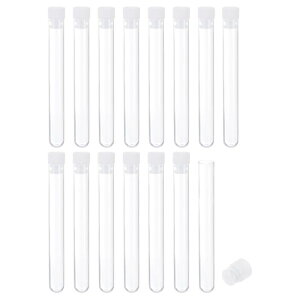 PATIKIL 10cmの長さ プラスチック ミシン針収納ホルダー 15個入り ポータブル 刺繍針 ピン 爪楊枝 収納チューブケースボックス クラフト編み用 クリア