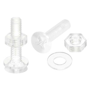 M4 x 20mm �v���X���l�W �i�b�g �i�b�g�ƕ����b�V���[�t�� �v���X�`�b�N PC�M�����{���g ���� 20�Z�b�g