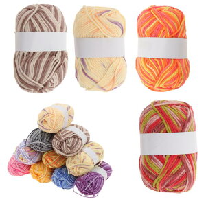 CAPASTEC 毛糸 60%コッ トン40%アクリル 50g±2g (約160m) 柔らかい 2本セット 編み物セット 段染風 クリス マスプレゼント 手編み 初心者向け グラデーションピンク