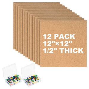 PATIKIL 12.01 x 12.01"̃RN{[h^C 12̐`̃RN{[hf 0.47"  ƒ ItBXp̃ZtAhq[VuƃvbVsEbhNbvt̏Ȑ`̃s{