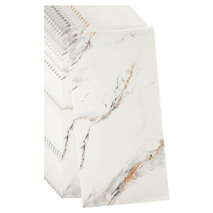 10���Z�b�g �\�邾���ŊȒP �ǃp�l�� 23.6 x 11.8 (60cm x 30cm) ���G��ǂ������K���ǎ� (19.4�����t�B�[�g/1.8�������[�g��) �嗝�΃^�C���� �S���o�b�N �X�v���b�V�� �O���[�X�g���C�v �z���C�g