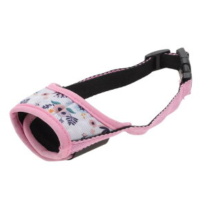 CAPASTEC 犬用マズル、ソフト犬用マズル、噛みつきや噛み付きを防ぐための通気性マズル、小中大型犬用の調節可能なストラップ付きマズル、XL、ピンク