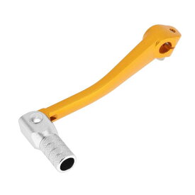 Hihaha ボスアー125用折りたたみ式オートバイギアシフトレバー アルミ合金ペダルシフトレバーアーム ゴールドトーンレバー シルバートーンヘッド