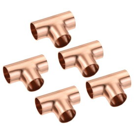 ティー銅継手 3ウェイ 溶接ジョイント HVACエアコン用 40x31 mm 内径16.5 mm 5個