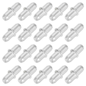 120個の棚ブ ラケットペグ5x16mmメタルニッケルメッキホルダーサポートピン 家具 ワードローブ カップボード 本棚 棚ブ ラケット用 シルバー