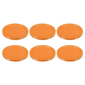 PATIKIL エアホッケーパック 3.2" ゲームテーブル用 6個 重いエアホッケーパック オレンジ色