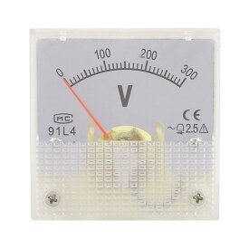 交流電圧計 パネルメータ AC 0-300V 45mmx45mm プラスチック製 ハウジング