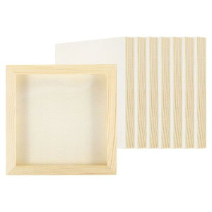 PATIKIL 6"×6" 木製パネルボード 未塗装 正方形アートウッドキャンバスパネルペインティングボード DIYクラフトペインティング用 木色