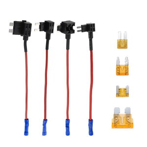 ACROPIX 4種類 追加回路 12Vヒューズタップアダプタ ユニバーサル 5A標準ミニロープロファイルミニ付き マイクロ2 ブレード型ヒューズ プラスチック ブルー 1セット