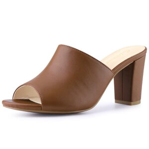 Allegra K �T�{ �~���[�� �T���_�� �X���C�h �`�����L�[�q�[�� �X���b�v�I�� ���f�B�[�X �u���E�� 26.5cm
