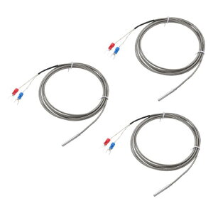 3�Z�b�g K�^�C�v�M�d�Ή��x�Z���T�[�v���[�u 4x30mm 6.6ft���C���[ 0?600°C�i32?1112°F�j�X�e�����X�X�`�[��