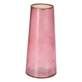 PATIKIL ガラス花瓶 ガラス花器 ミニマリスト 金口飾り 家庭結婚式装飾 ワインレッド