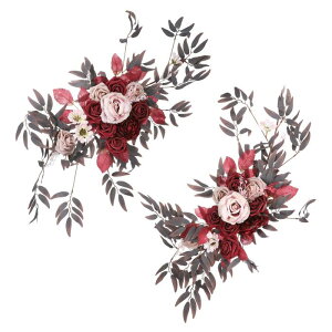 PATIKIL �E�F�f�B���O�A�[�`�̉ԁA2�̐l�H�V���N�t�F�C�N���[�Y�t�����[�X���b�O�A���[�t�t���E�F���J���T�C���Z�����j�[���Z�v�V�����p�[�e�B�[�����p�o�b�N�h���b�v�A���C��/�_�[�N��