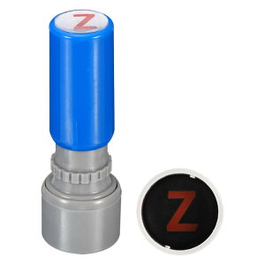 PATIKIL レタースタンプセルフインキング キャラクターZ プラスチック 小さなアルファベットスタンプ イニシャルスタンプ ミニスタンパーセット 教室スクラップブッキングアート用 ブルーシ