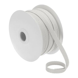 PATIKIL 綿ツイルテープ 1/4" 50ヤード 100% 綿リボン バイアスバインディングテープ ヘリンボーンウェビング お裁縫 ギフトラッピング ライトグレー