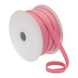 PATIKIL 綿ツイルテープ 1/4" 50ヤード 100% 綿リボン バイアスバインディングテープ ヘリンボーンウェビング お裁縫 ギフトラッピング ピンク