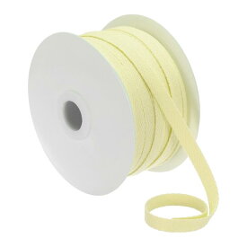 PATIKIL 綿ツイルテープ 1/4" 50ヤード 100% 綿リボン バイアスバインディングテープ ヘリンボーンウェビング お裁縫 ギフトラッピング ライトイエロー
