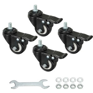 XCxlWtXeLX^[ M10x15 mmlW PULX^[zC[ u[Lt ׏d50kg/110lbs ƋJ[gp 50 mm ubN 4