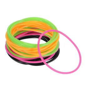 PATIKIL シリコーンジェリーブレスレット 60個入り レインボーグローラバーブレスレット 80年代 ネオン伸ばしリストバンド パーティーフェイバーアダルトティーンスポーツチームゲーム用 4色