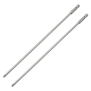 2pcs 1/4-Inch Hex Shank 250mm Length Phillips 4PH2 Magnetic Screw Driver S2 Screwdriver Bits