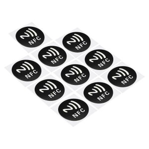PATIKIL NFC�X�e�b�J�[ 10�� NFC213 �^�O�X�e�b�J�[ 144�o�C�g �������[�t�� �v���O���~���O�\ �u�����N �~�` 30 mm���a NFC�^�O �d�b NFC�Ή��f�o�C�X�p �u���b�N