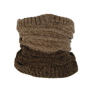 PATIKIL ウィンターネックウォーマー 寒い季節の顔を覆う男性用ニットフリースネックゲーター 女性用スキースカーフ ライトタン&ダークタン