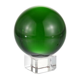 PATIKIL 60mm 水晶玉 1セット入り K9 クリスタルボール 装飾ボール ギフトボックス付き 水晶ステント付き 撮影 オフィス装飾 グリーン