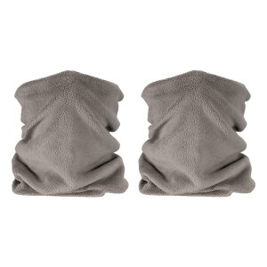 PATIKIL ウィンターネックウォーマー 2パックの暖かいフェイススカーフ フリースフェイスカバー 防風ネックゲーター グレー