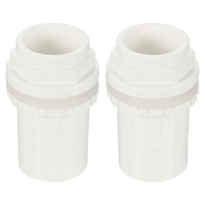 PATIKIL 32mm PVC ���^���N�̃p�C�v�R�l�N�^�[ 2���� �J�b�v�����O�t�B�b�e�B���O�A�_�v�^�[ �����ك^���N�p �z���C�g