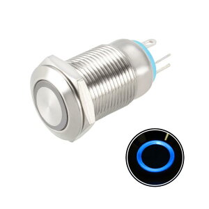 ���b�`���O���^���v�b�V���{�^���X�C�b�` 12mm���t���a 1NO 3-6V �u���[LED���C�g