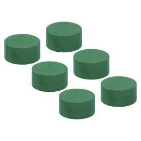PATIKIL 3.1"×1.6" 丸いフローラルフォームブロック 6個入り 湿式・乾式 花 泥ブロック フレッシュ＆アートフラワーアレンジメント用 緑