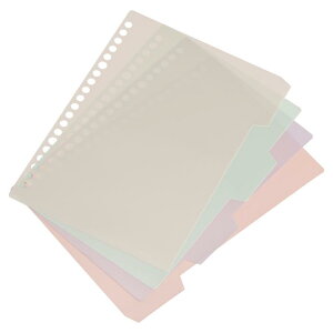 PATIKIL 210x152mm バインダーディバイダー バインダーインデックスディバイダー 8セット 4タブ 20穴 耐久性 PP挿入可能ページ 紙仕分け用 多色