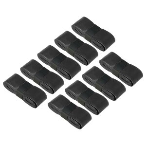 PATIKIL 43.3" テニスラケットグリップテープ 9パック PUオーバーグリップ 伸縮性 非滑り 吸汗性 バドミン トン 釣り竿 用 ブ ラッ ク