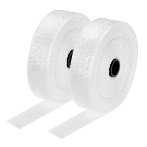 2個のガラス繊維クロステープ 50m(55ヤード)x 25mm x 0.2mm Eガラスファイバーガラス繊維メッシュガラス繊維メッシュ織りガラス繊維生地補強修理用絶縁テープ