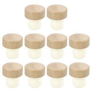 16個のT字型ストッパー 0.75"直径のコルクワインストッパー 再利用可能なワインボトル用ゴムコルクシールプラグ ワイン ビール 飲料ボトル クラフト 木の色