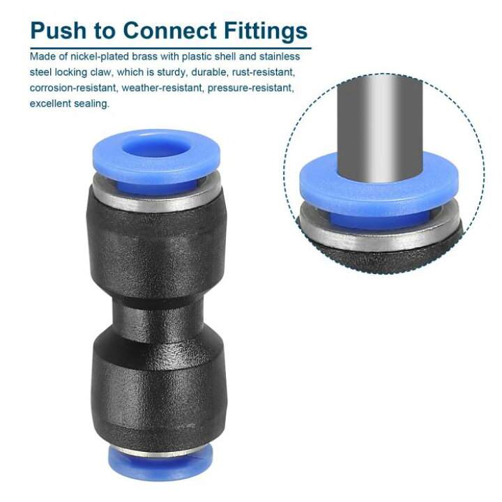 uxcell プッシュ式コネクタ継手 クイックコネクトエアラインホース管継手 ストレート空気圧コネクタチューブ外径8 mm-6 mm 黒 20個 :  ソウテン2号店 - 通販 - Yahoo!ショッピング KOKYLEZN 1/10.2 cm NPT オス メス スレッド 空気圧継手 エアライン クイックフィッティング ジョイント (N