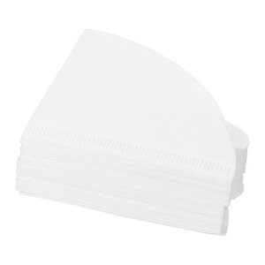 300個のコーヒーフィルター 100mmの使い捨てコーン型紙フィルター ホワイト 家庭やオフィ スでの使用 ポアオーバーやドリップコーヒーメーカーに最適