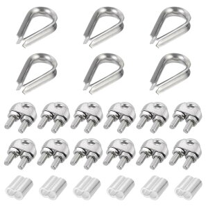 M6���C���[���[�v�A�N�Z�T���[�Z�b�g ���a6 mm���C�����[�v�p 12�̃��C���[���[�v�P�[�u���N���b�v�N�����v 6�̃V���u�����M���O 6�̃A���~�j�E���������[�v�X���[�u