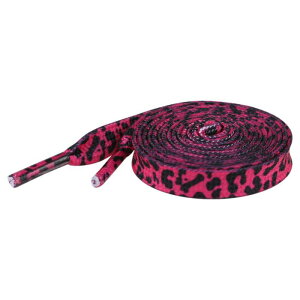Elerevyo 1 Pair Leopard Print Flat Shoe Laces for Sneakers, 0.31'' Shoelaces Shoestrings for Casual Hiking Shoes Hot Pink 100cm/39.4
