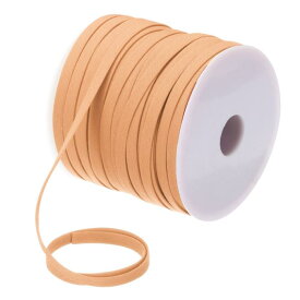 1/4インチ ポリエステル連続バイアステープ 縫製 縫い合わせ キルティング 裾付け バインディング クラフト用（ライトオレンジ 55ヤード）
