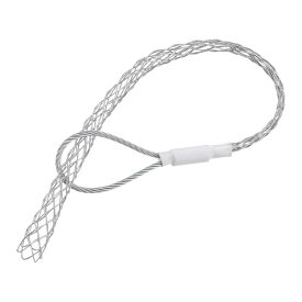 15-20mmケーブル用のケーブル引き抜きグリ ップ（ホワイト）39mm 0.12FTワイヤーメッシュプーラーソックスグリ ップシングルヘッド 亜鉛メッキ鋼ワイヤーグリ ップネットカバースムーズ