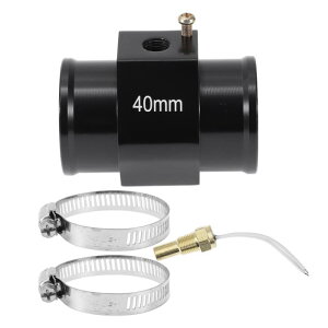 ACROPIX 12/24V ユニバーサル ウォーターテンプセンサーキット 1/8"NPT 40mm ブラックアダプター 160'F オン - 145'F オフ 自動車用ラジエーター&エンジン冷却用