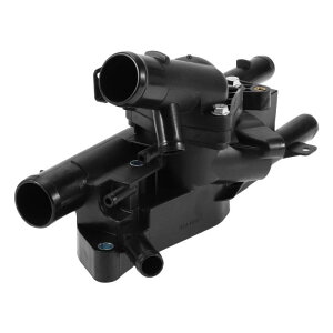 VekAuto 1 Pc カーサーモスタット for KIAに対応 Optima Sportage for Hyundaiに対応 Sonata Tucson 2.4L 耐久性のあるプラスチック製ブラックインナーエンジンクーラントサーモスタットハウジングアセンブリ